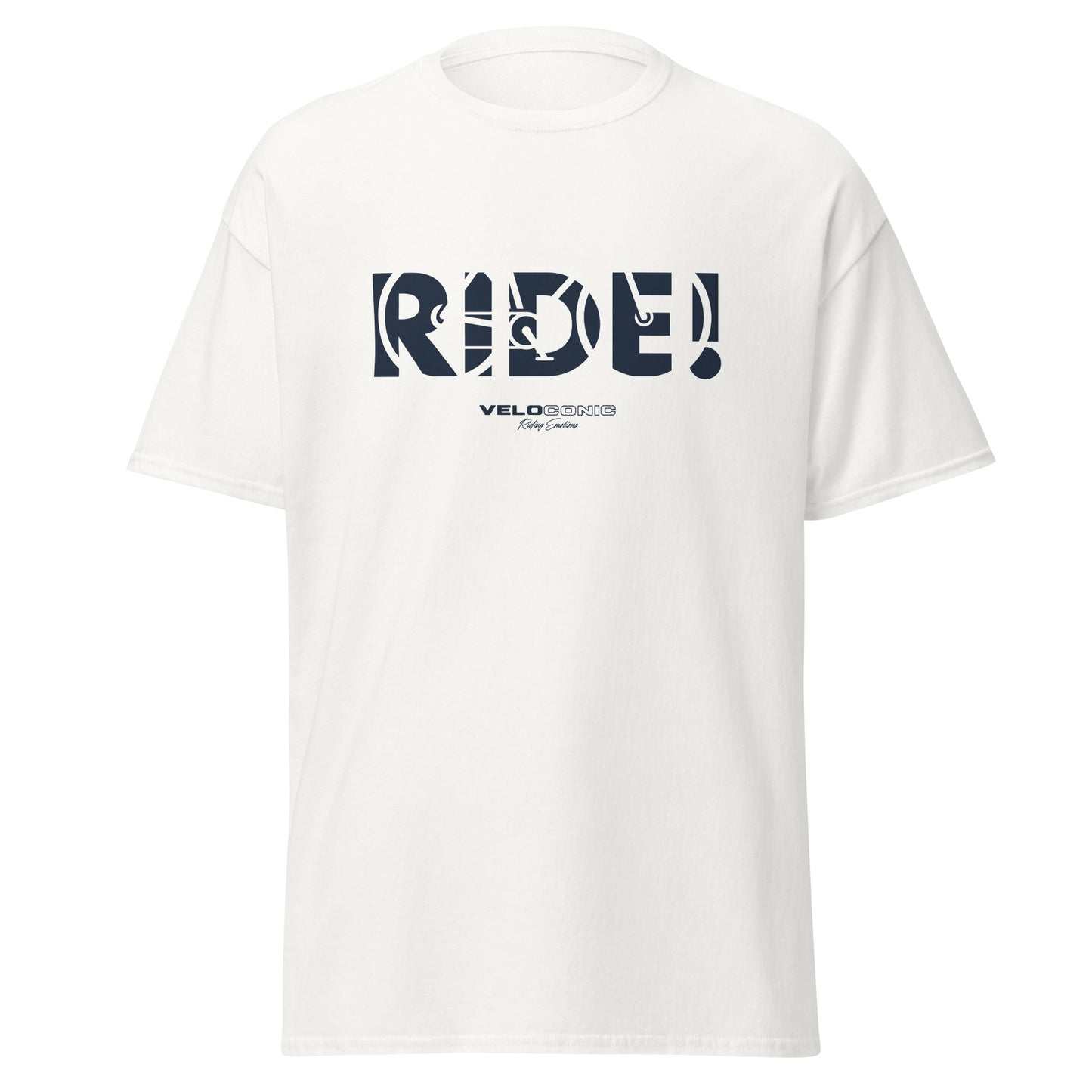 T-Shirt "RIDE!" white