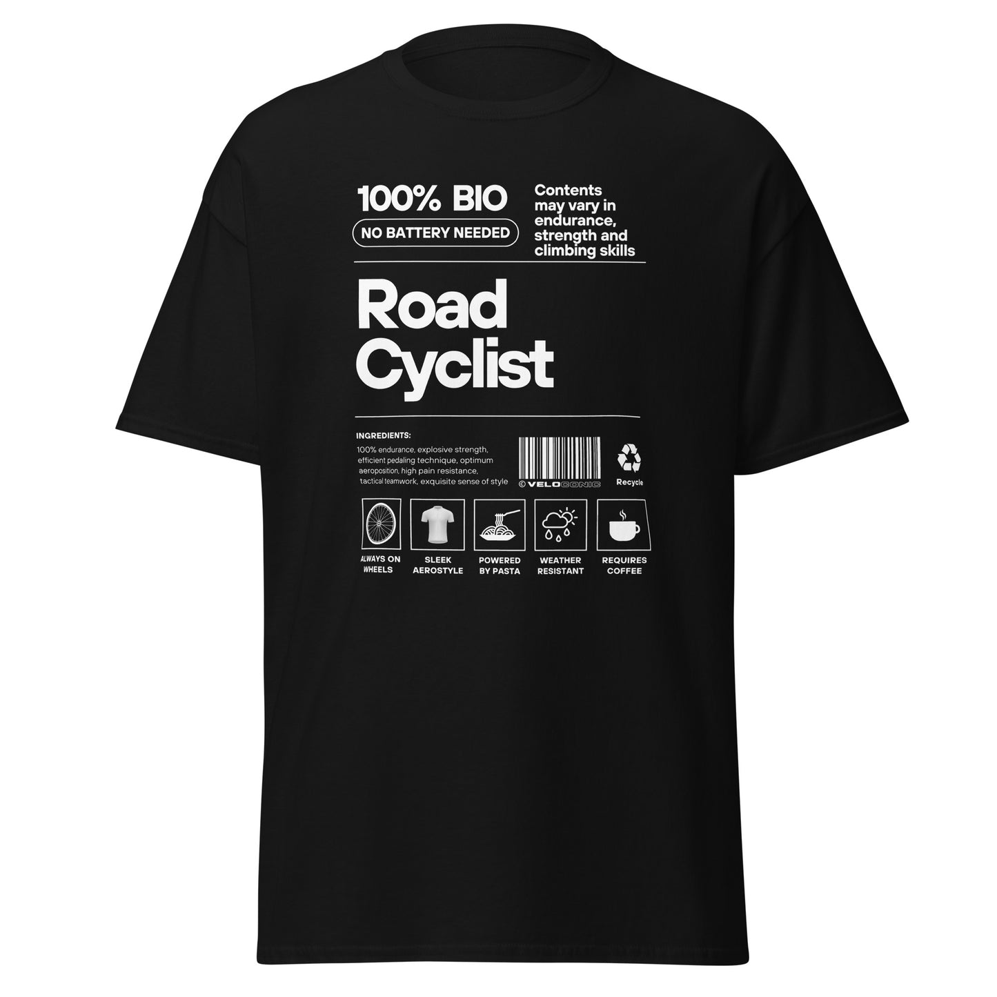 T-Shirt "Road Cyclist" black