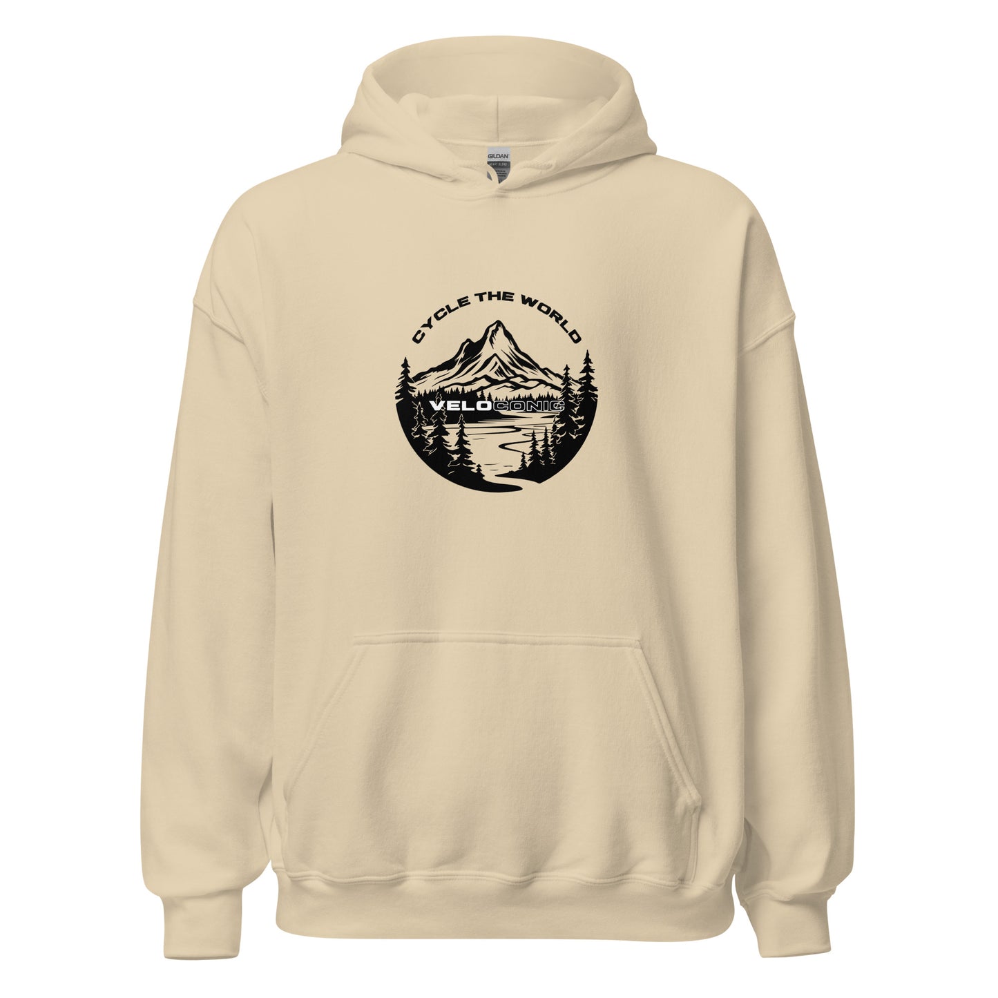 Hoodie "Cycle the world" sand