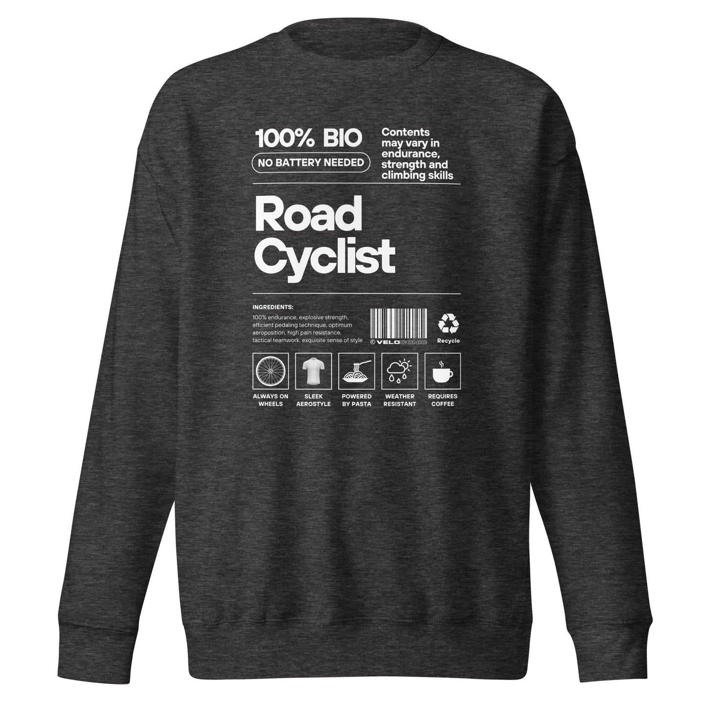 Sweatshirt "Road cyclist" dark sportgrey