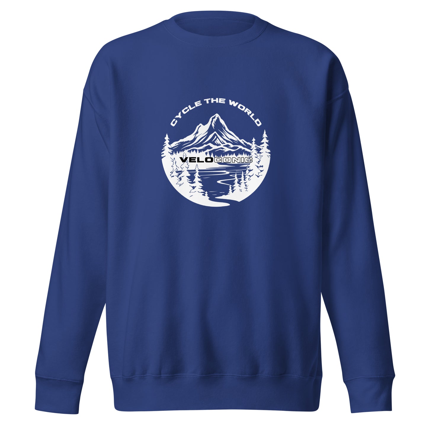 Sweatshirt "Cycle the world" royal blue