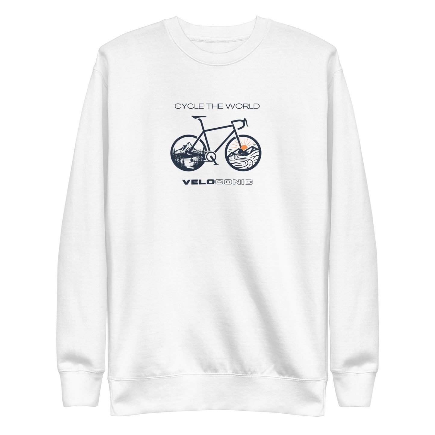 Sweatshirt "Cycle the world v.2" white