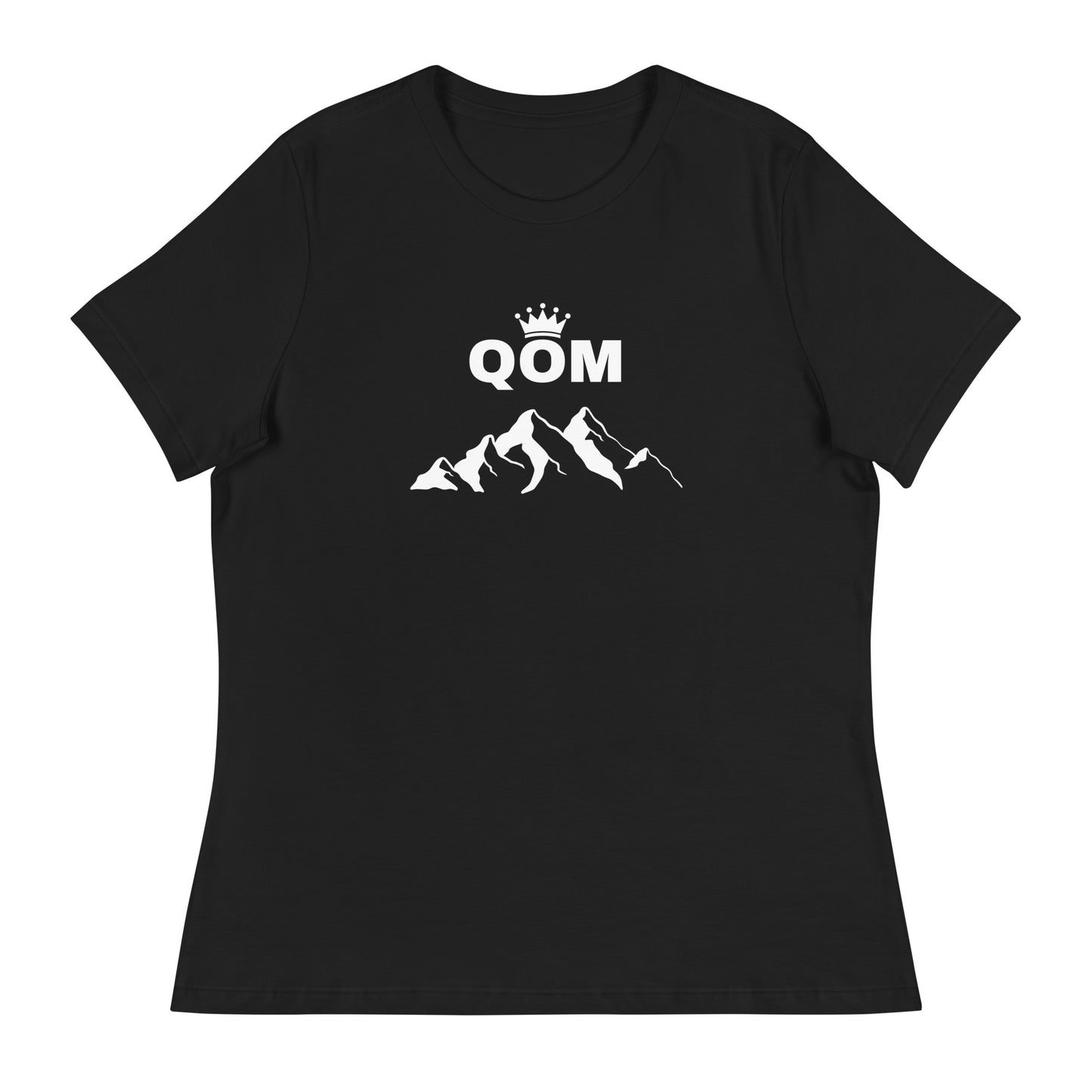 Damen-T-Shirt "QOM" black - white print