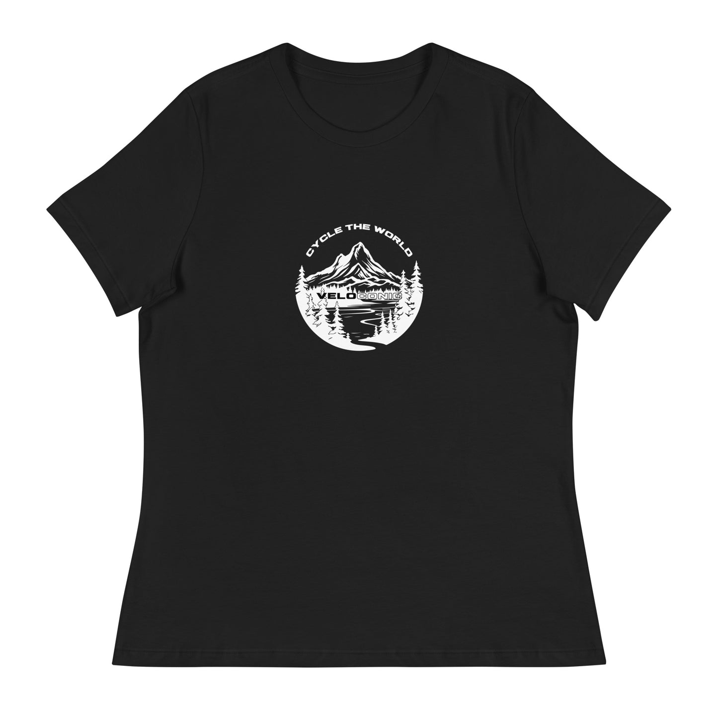 Damen-T-Shirt "Cycle the world" black