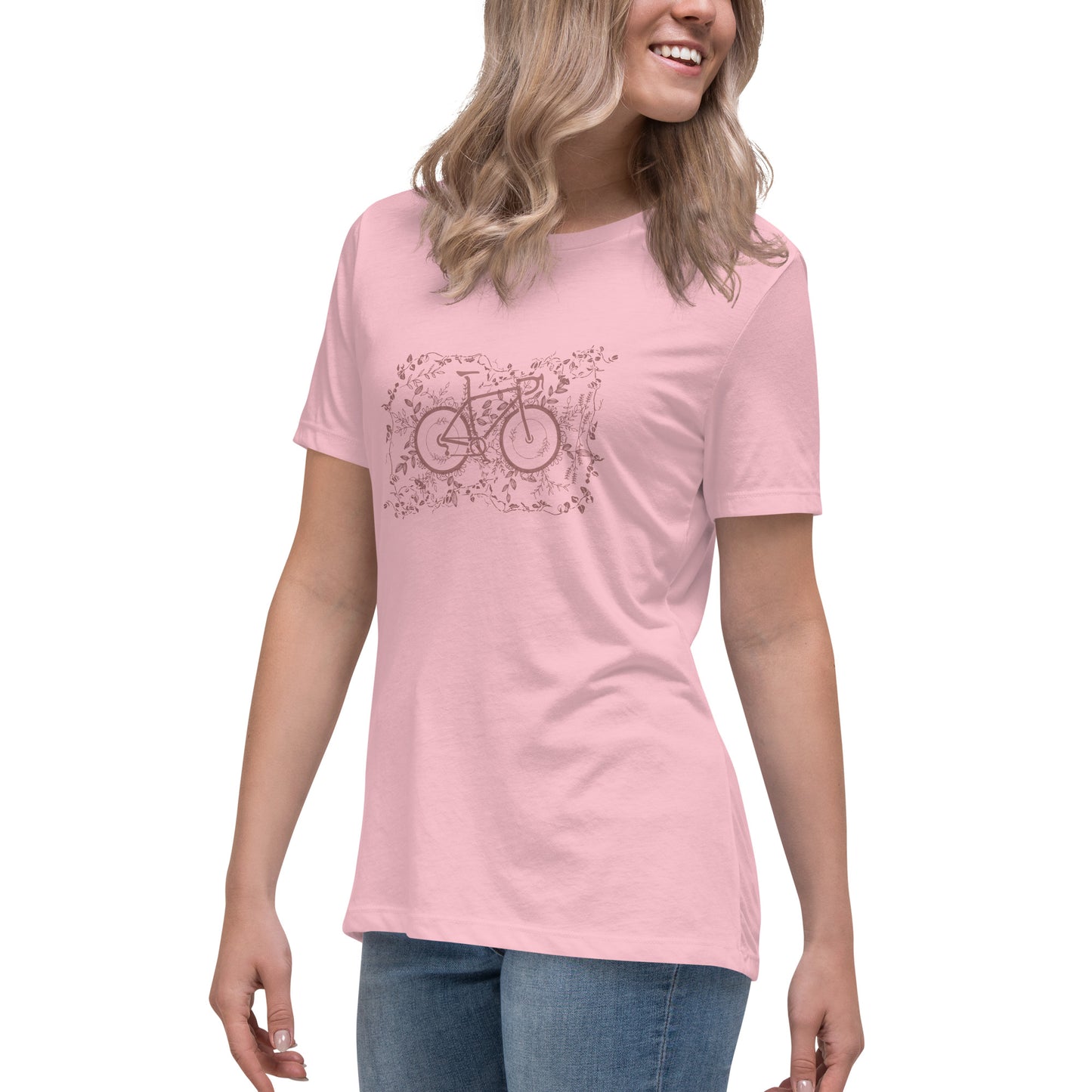 Damen-T-Shirt "Ride in Nature" pink - mauve